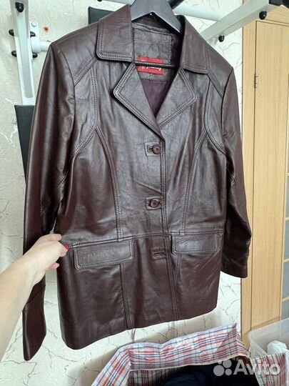 Куртка кожаная винтаж М-L