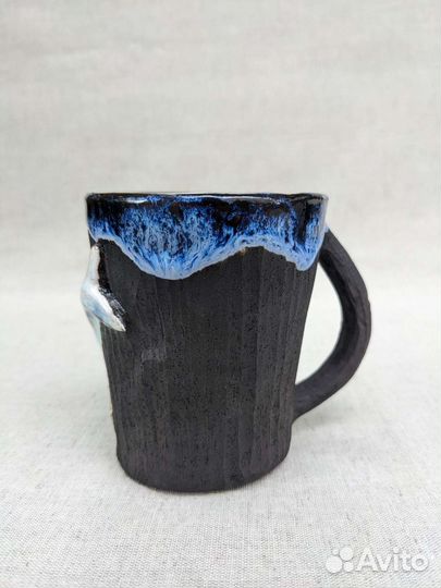 Кружка ручной работы керамическая с китом