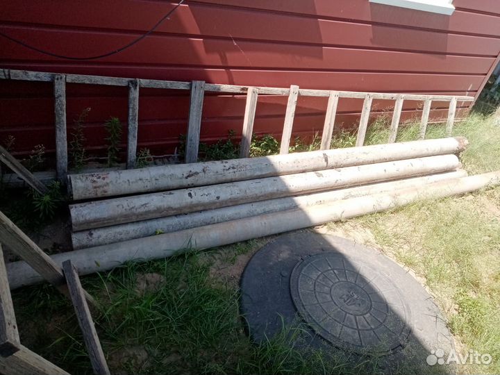 Столб, трубы асбестовые