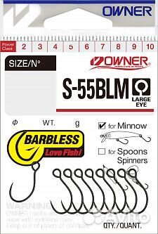 Крючок owner S-55BLM BC №4 8шт