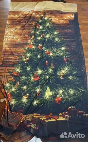 Новогодние шторы с вб