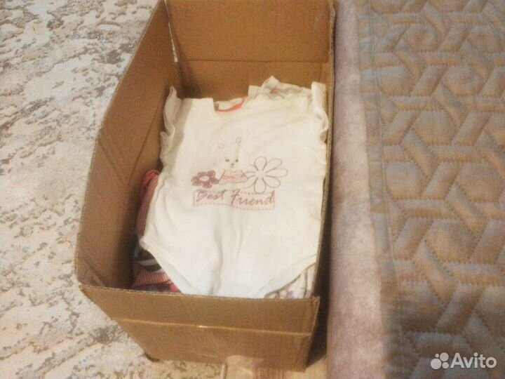 Вещи детские коробкой на девочку с 4 мес