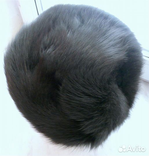 Шапка Женская Зимняя Крашеная Синяя Лисица 56/57 Р