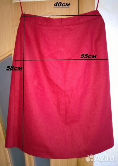 Костюм двойка(юбка,жилет) терракот. Размер 50-52