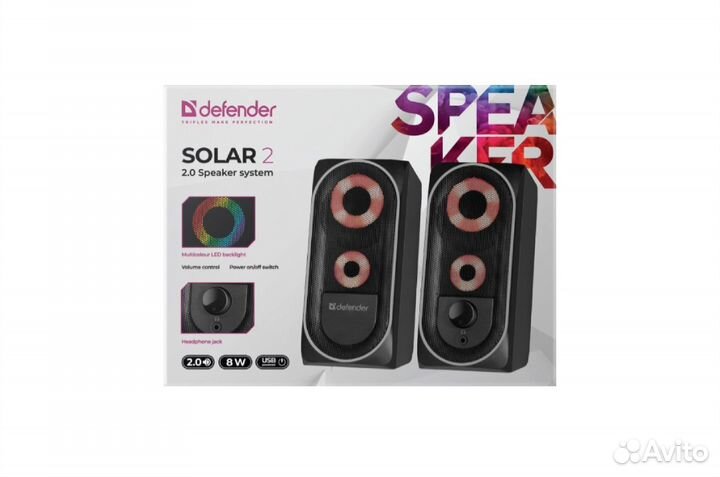 Колонки 2.0 Defender Solar 2