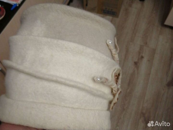 Шапка валяная. Натуральная. И шапка для бани