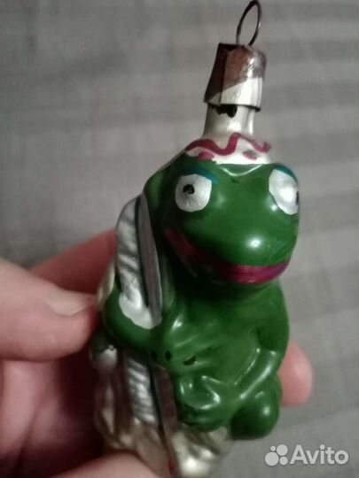 Лягушка царевна новогодняя игрушка СССР