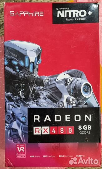 Видеокарта Sapphire AMD Radeon RX 480 nitro+ 8Гб