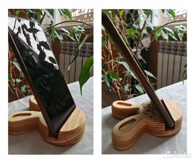 Подставка для телефона из дерева