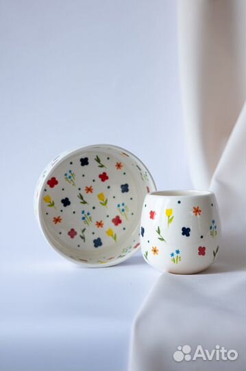 Посуда ручной работы из полуфарфора