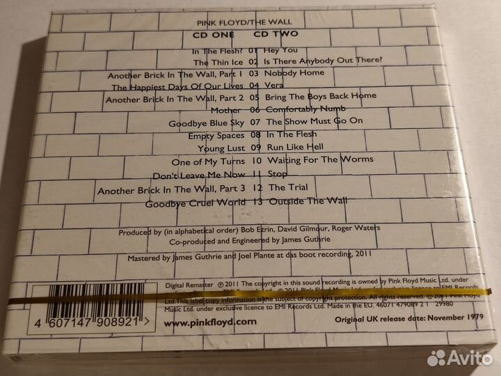 2cd digipack Pink Floyd - The Wall