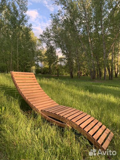 Шезлонг деревянный складной