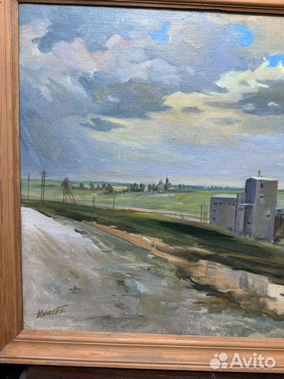 Картина живопись пейзаж масло Будущее в с Порецкое