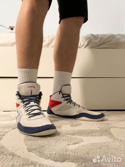 Борцовки Asics matflex 6 GS white/deep ocean