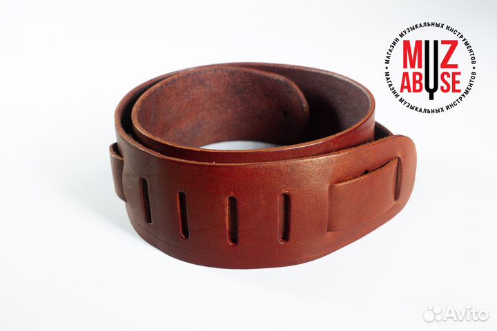 Ремень для гитарный, Chorus, кожа, коричневый