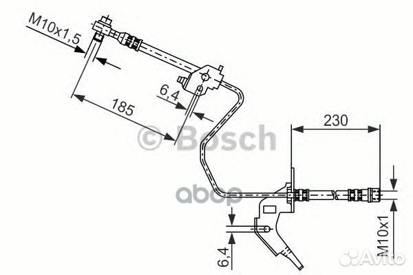 Шланг торм.зад. прав.Opel Astra H 1.4 -1.8