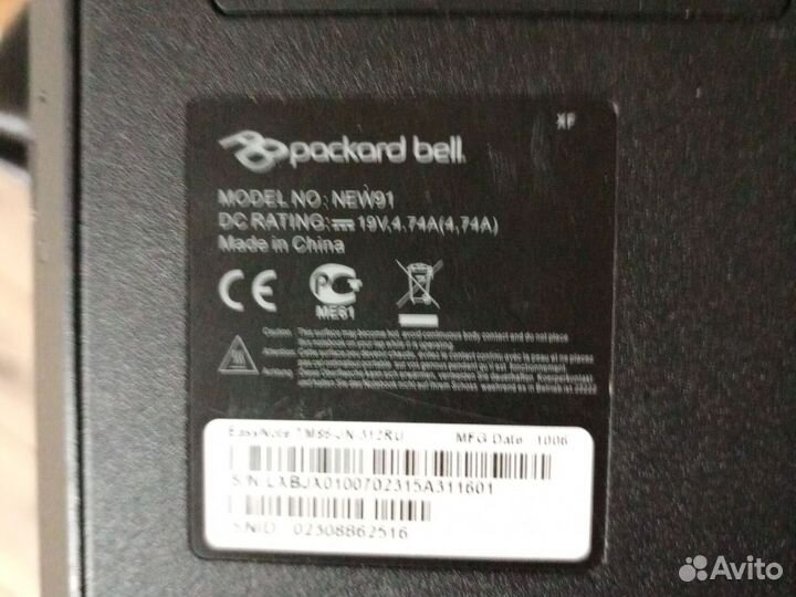 Ноутбук packard Bell