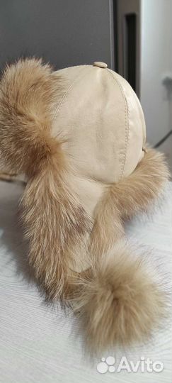 Шапка ушанка натуральный мех женская