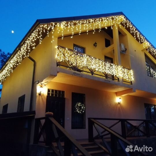 Гирлянда уличная бахрома монтаж рассрочка