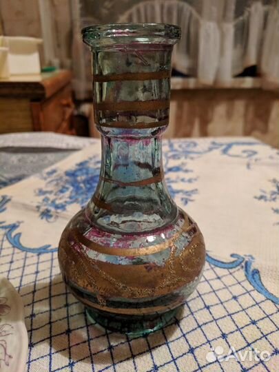 Банки цветное стекло. Вазочка - колба