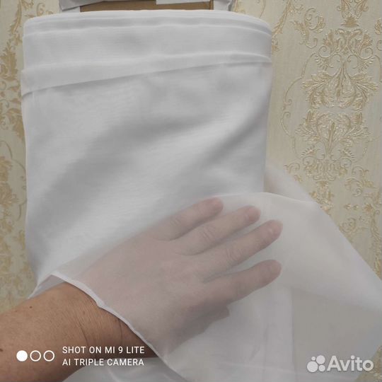 Тюль вуаль белый
