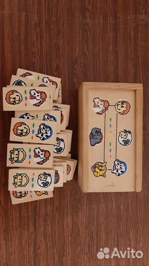 Домино детское деревянное