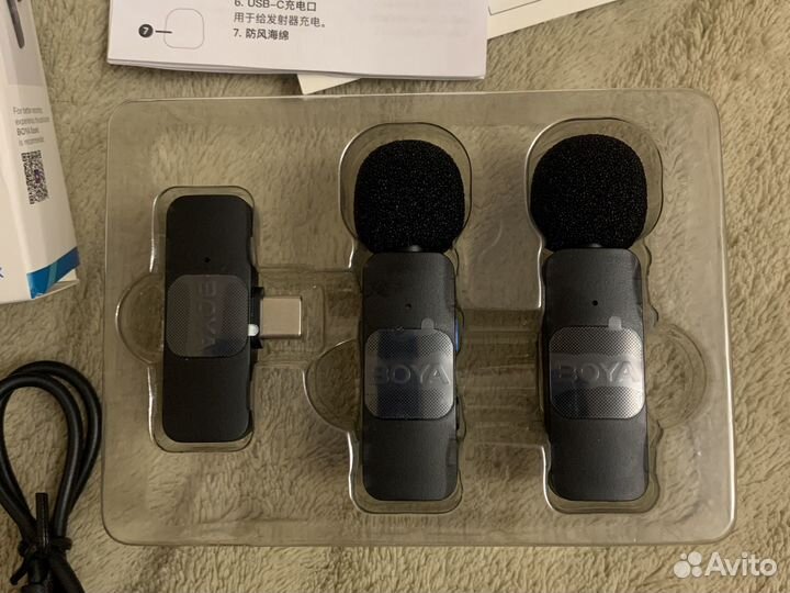 Беспроводной петличный микрофон boya