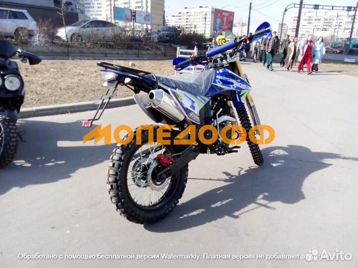 Мотоцикл sport птс 172FMM Zongshen Blue/gre + шлем