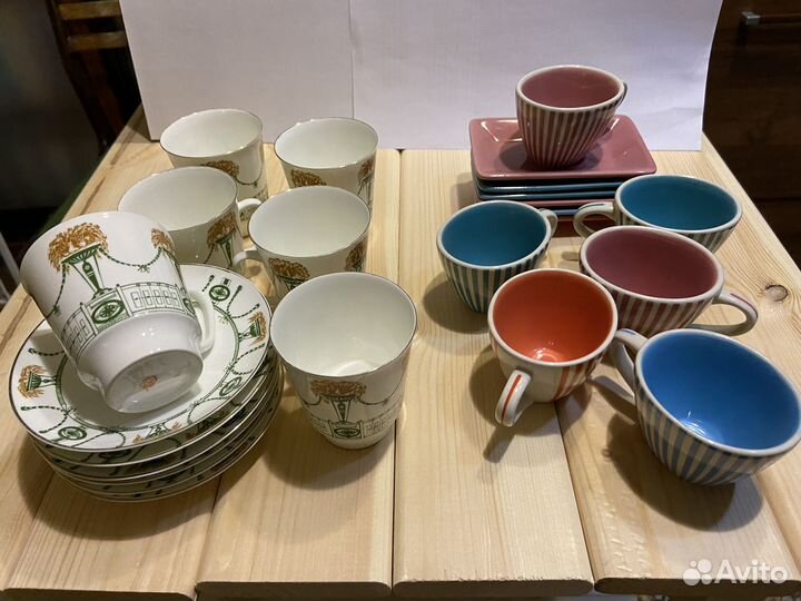 Кофейные чашки, 6 пар