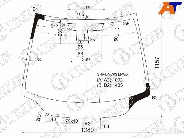 Стекло лобовое honda civic