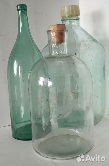 Бутыль стеклянная СССР, 3, 5, 10 л