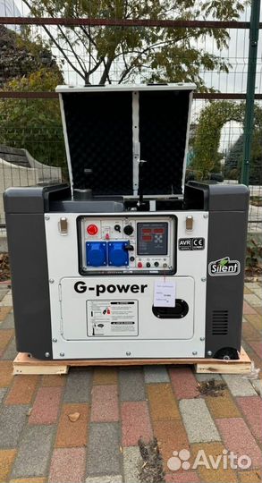 Генератор дизельный 10 kW g-power однофазный