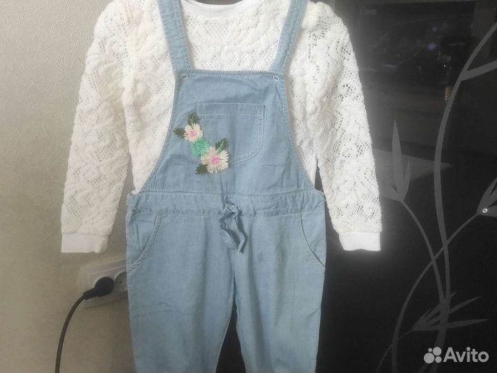 Джинсовый комбинезон для девочки 110 116