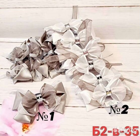 Бантики для волос на резинке