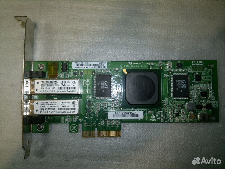 Контроллер QLogic QLE2462 2x4Gb PCIe