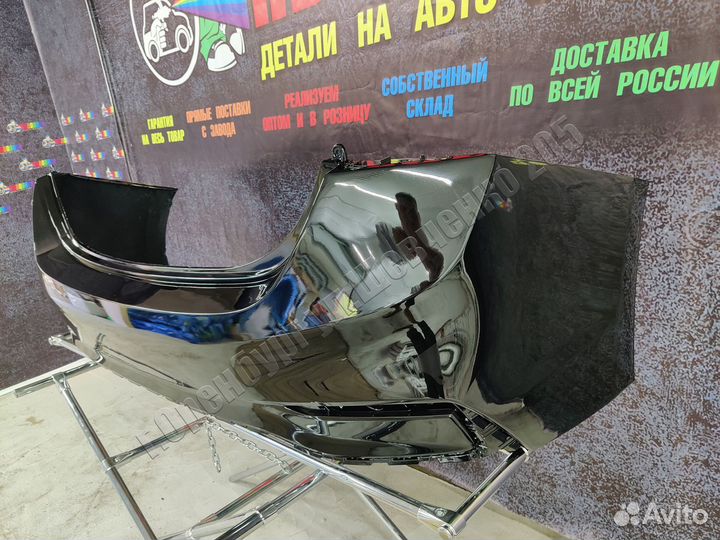 Бампер задний солярис Solaris 17-20 цвет черный