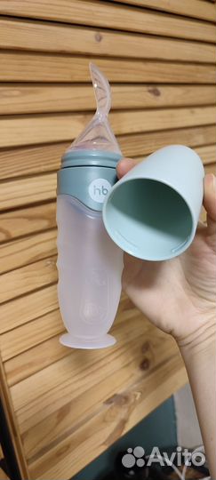 Детский силиконовый контейнер с ложкой