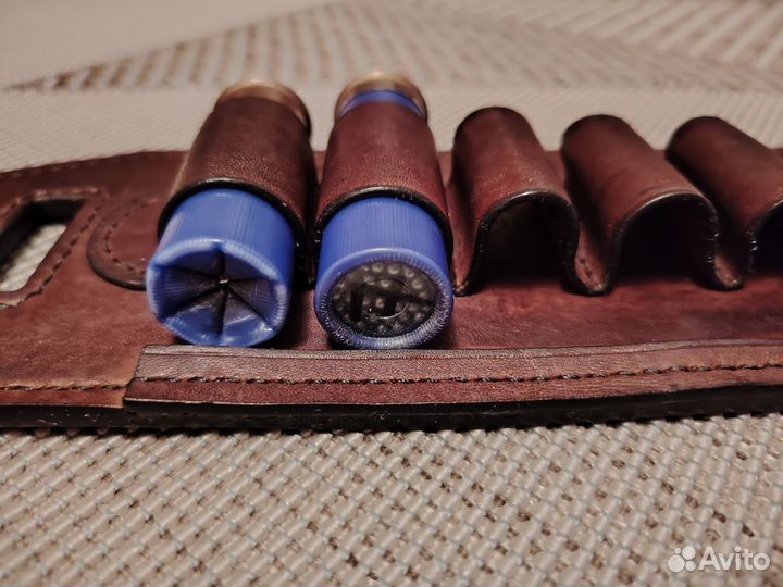 Патронташ 12 калибр кожаный