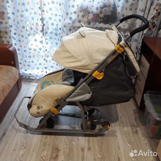 Детские санки коляска ника
