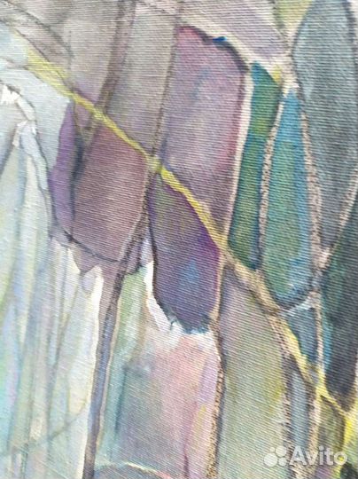 Картина маслом абстрактный дождь