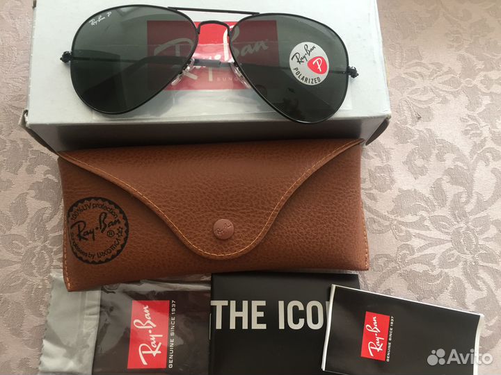 Очки ray ban aviator, оригинал, поларизованые