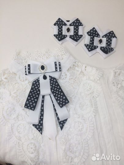 Галстук и резинки в школу луивитон