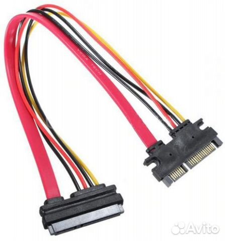 Кабель удлинитель SATA 22 pin (7+15 pin) 30 см