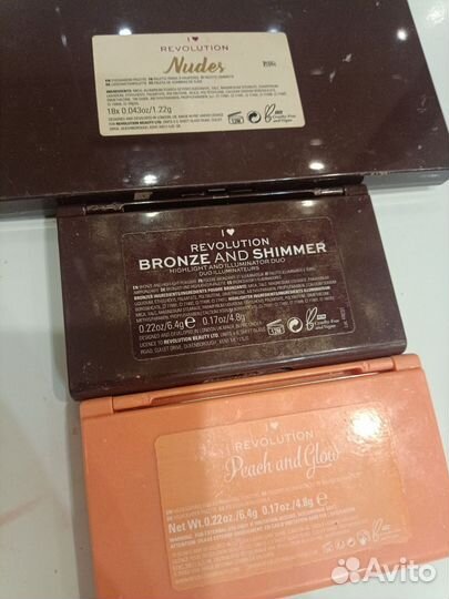 Палетка теней, румян, бронзер i heart revolution