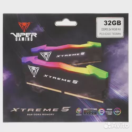 Оперативная память 32 Gb 7800 MHz patriot viper XT