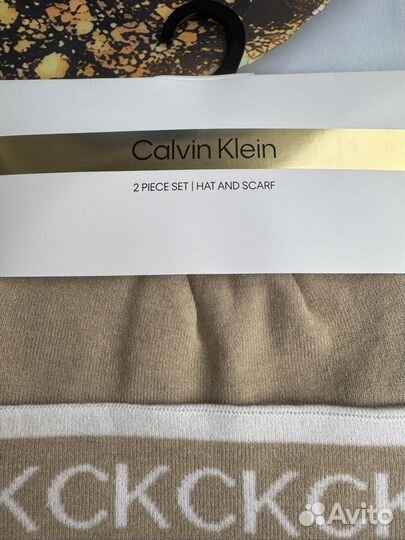 Calvin Klein новый набор шапка+шарф оригинал
