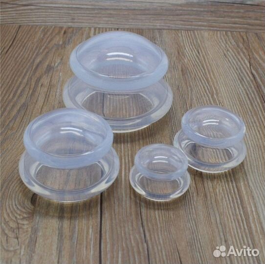 Вакуумные банки силиконовые набор 4 шт