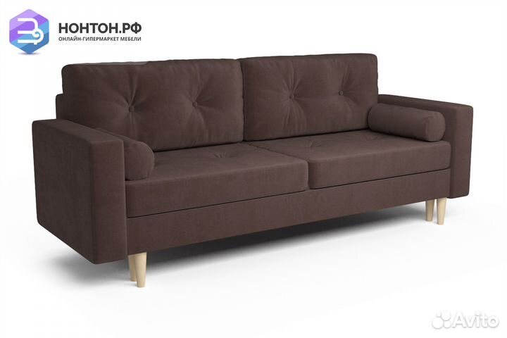 Диван тик-так Белфаст коричневый