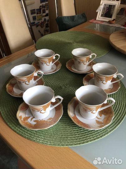 Сервиз кофейный (6 пар, новый)