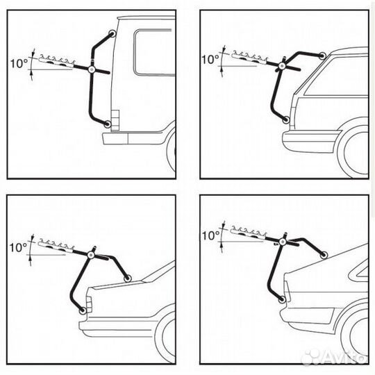 Велокрепление на заднюю дверь автомобиля